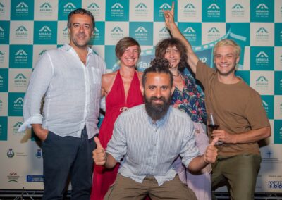 Andaras Traveling Film Festival with (from the left) Saverio Pesapane, Monica Nappo, Lorenzo Richelmy and the Director Joe Juan Piras