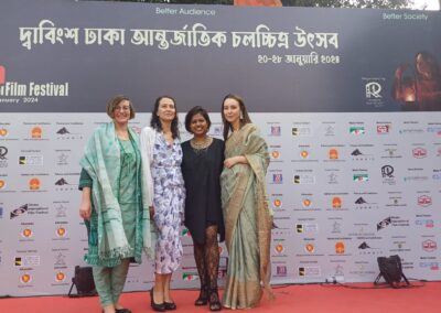 Dhaka Film Festival, jury women filmmaker section with Katerina Khramova, Anuradha Kadagoda and Filipa Cardoso